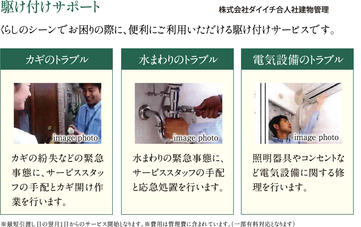 駆け付けサポート!