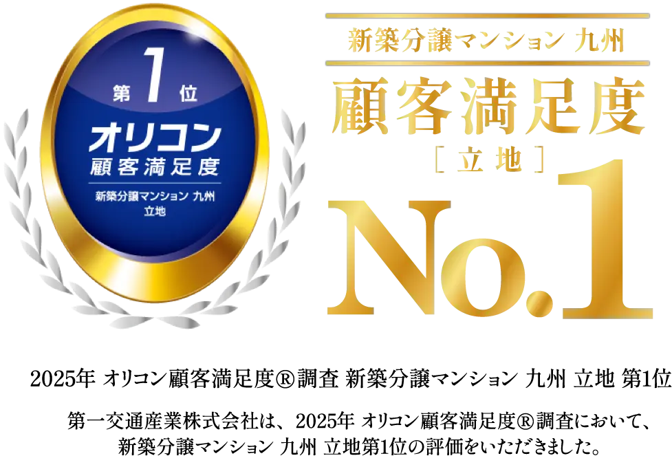 新築分譲マンション九州 顧客満足度[立地] No.1
